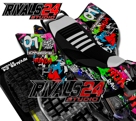 Honda TRX 450R 450ER graphics kit 2004 2005 2006 to 2014 decals
