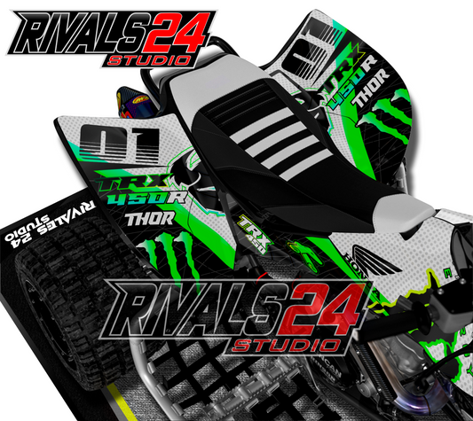 Honda TRX 450R 450ER graphics kit 2004 2005 2006 to 2014 decals