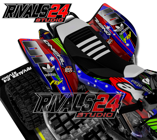 Honda TRX 450R 450ER graphics kit 2004 2005 2006 to 2014 decals