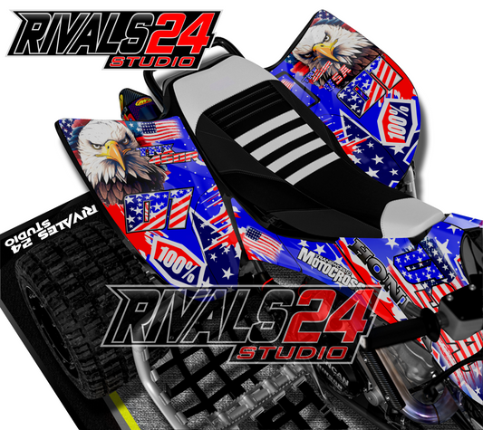 Honda TRX 450R 450ER graphics kit 2004 2005 2006 to 2014 decals