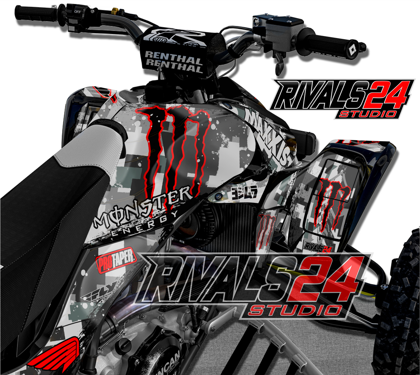 Honda TRX 450R 450ER graphics kit 2004 2005 2006 to 2014 decals