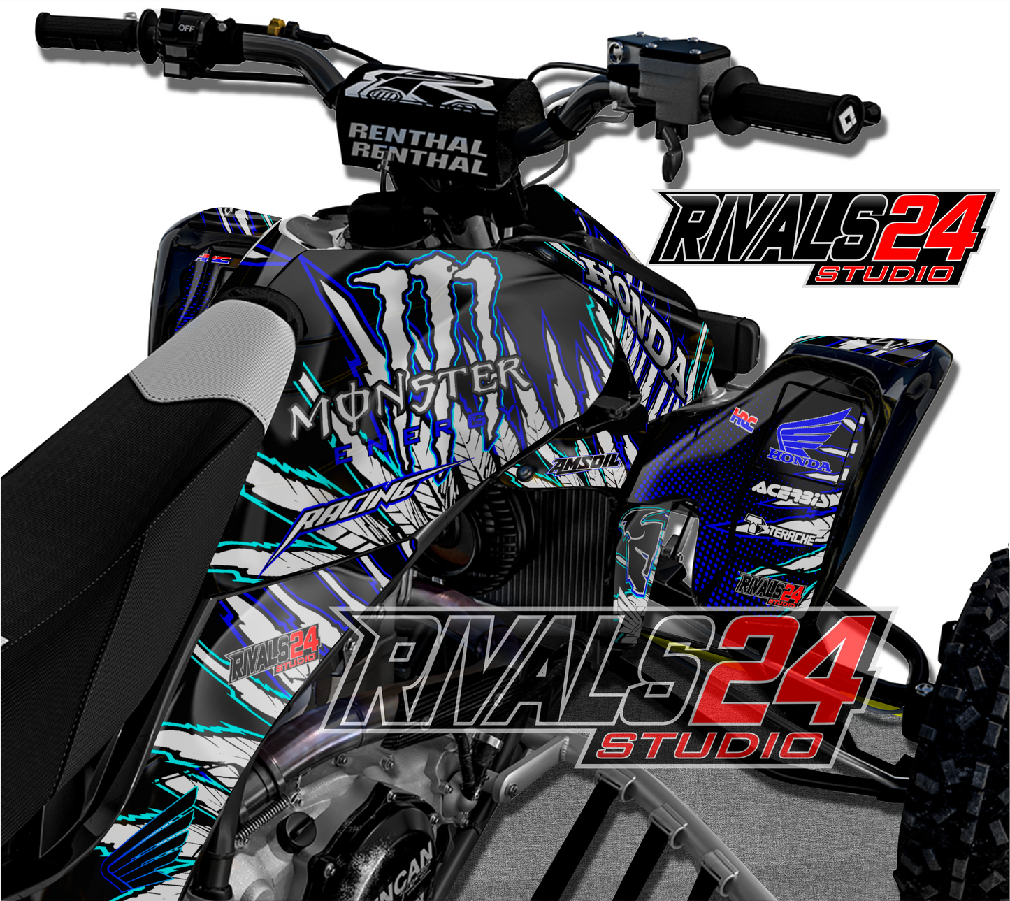 Honda TRX 450R 450ER graphics kit 2004 2005 2006 to 2014 decals
