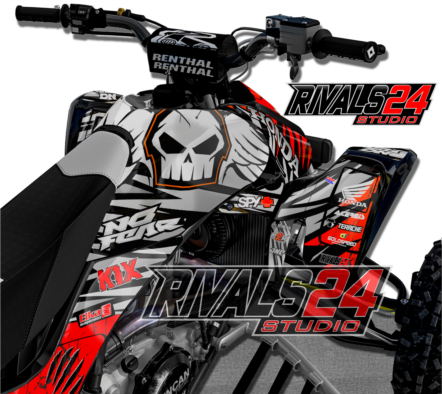 Honda TRX 450R 450ER graphics kit 2004 2005 2006 to 2014 decals