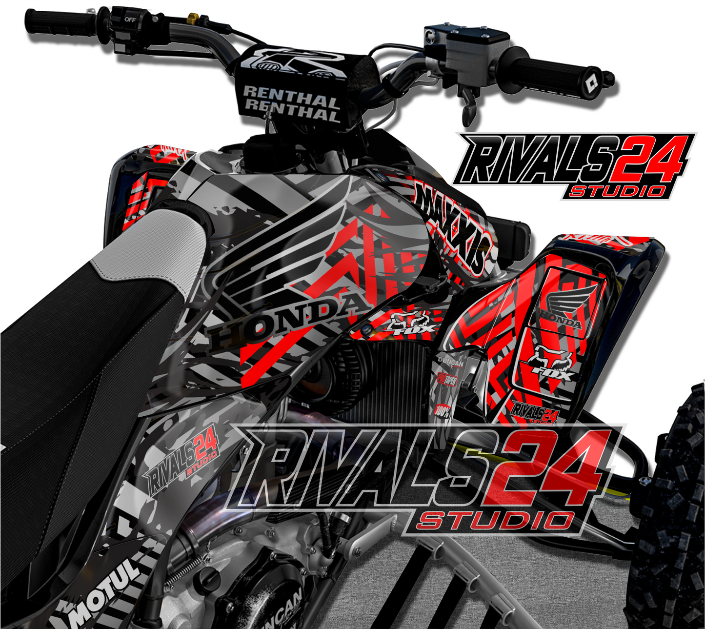 Honda TRX 450R 450ER graphics kit 2004 2005 2006 to 2014 decals
