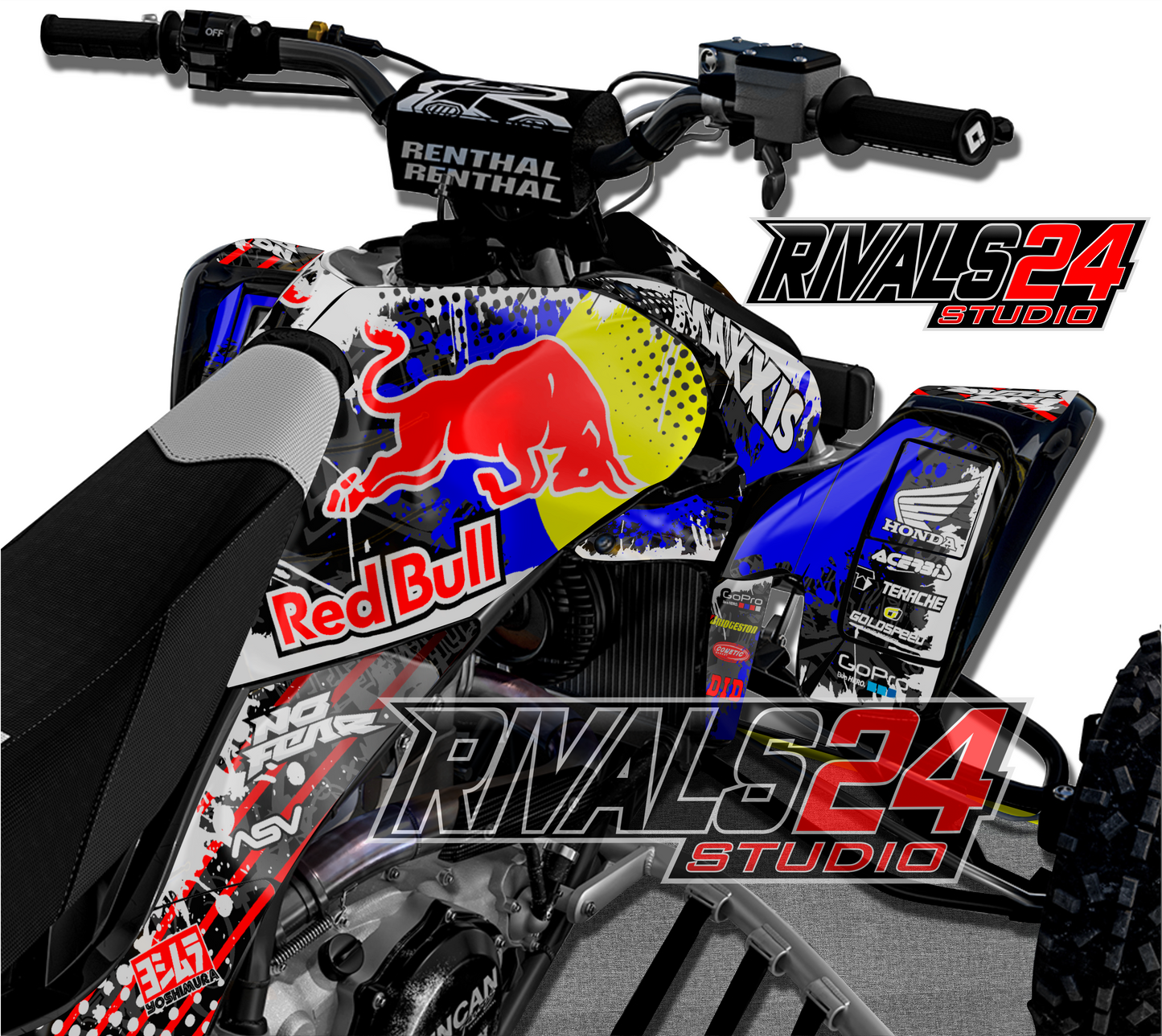Honda TRX 450R 450ER graphics kit 2004 2005 2006 to 2014 decals