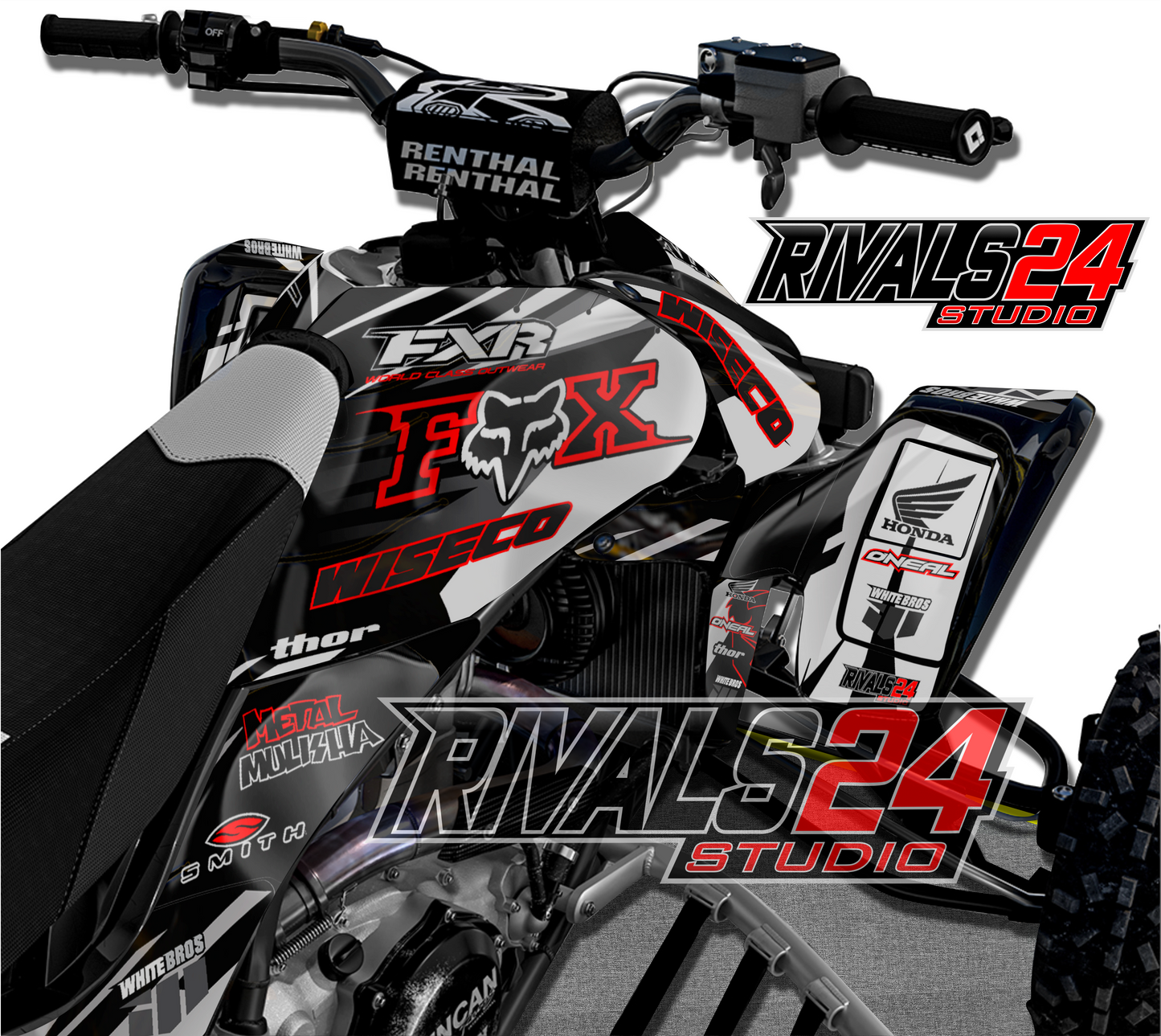 Honda TRX 450R 450ER graphics kit 2004 2005 2006 to 2014 decals