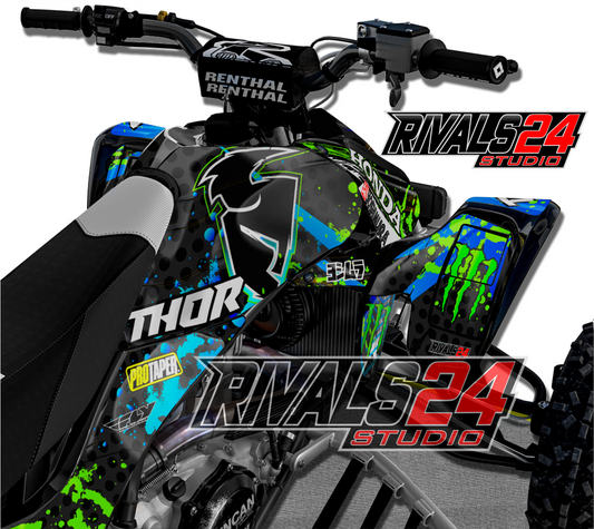 Honda TRX 450R 450ER graphics kit 2004 2005 2006 to 2014 decals
