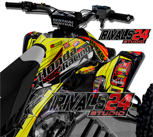Honda TRX 450R 450ER graphics kit 2004 2005 2006 to 2014 decals