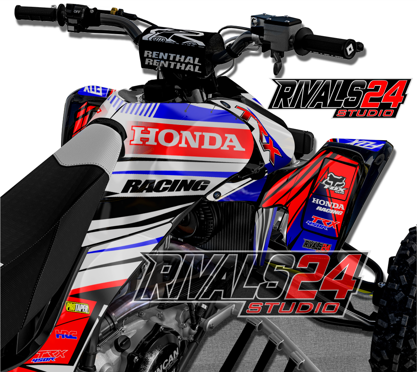 Honda TRX 450R 450ER graphics kit 2004 2005 2006 to 2014 decals