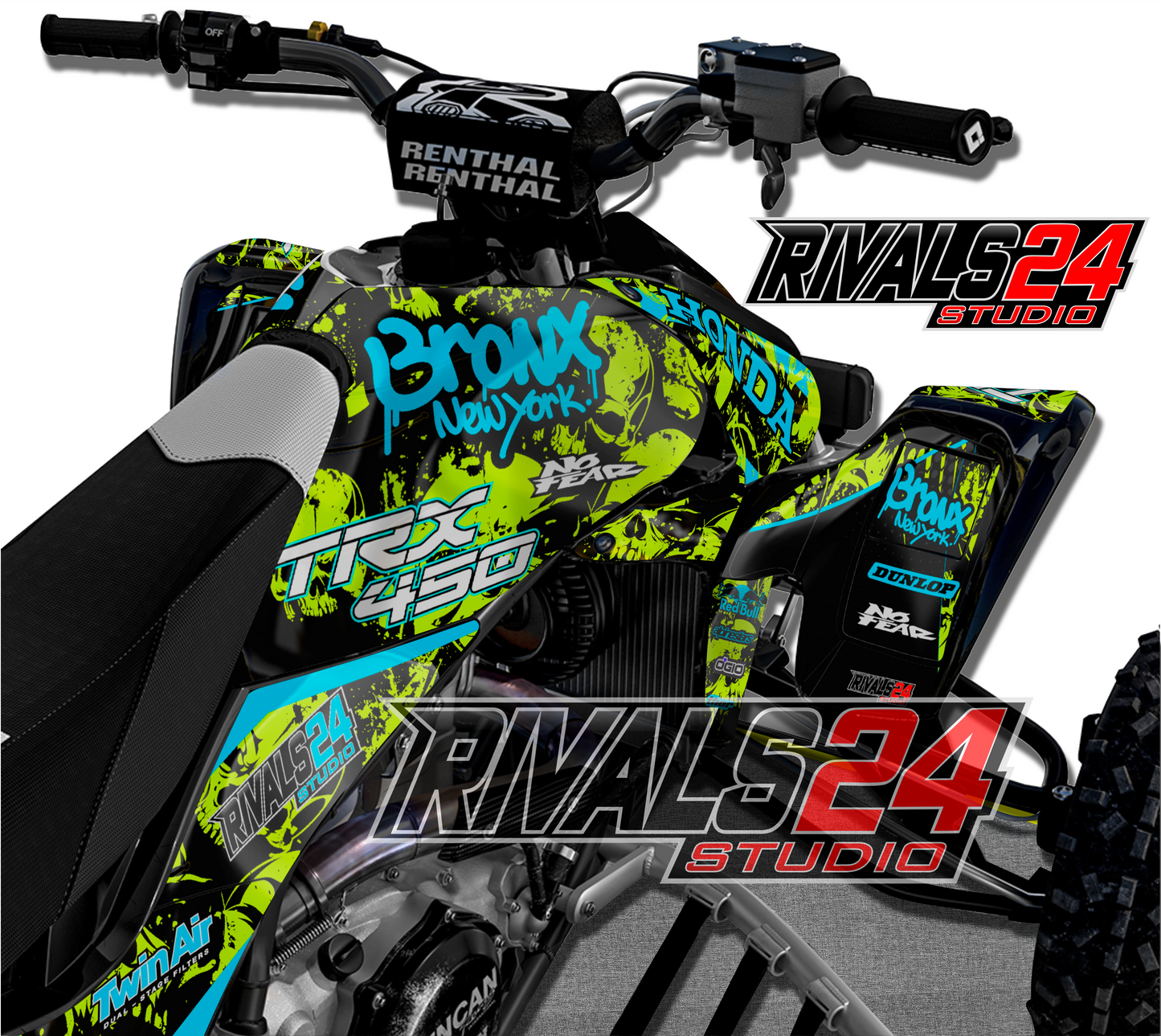 Honda TRX 450R 450ER graphics kit 2004 2005 2006 to 2014 decals