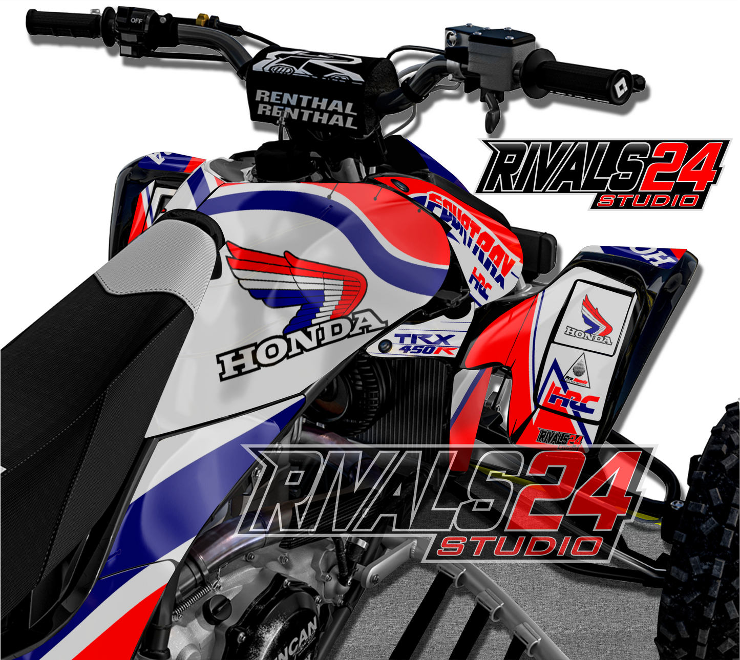 Honda TRX 450R 450ER graphics kit 2004 2005 2006 to 2014 decals