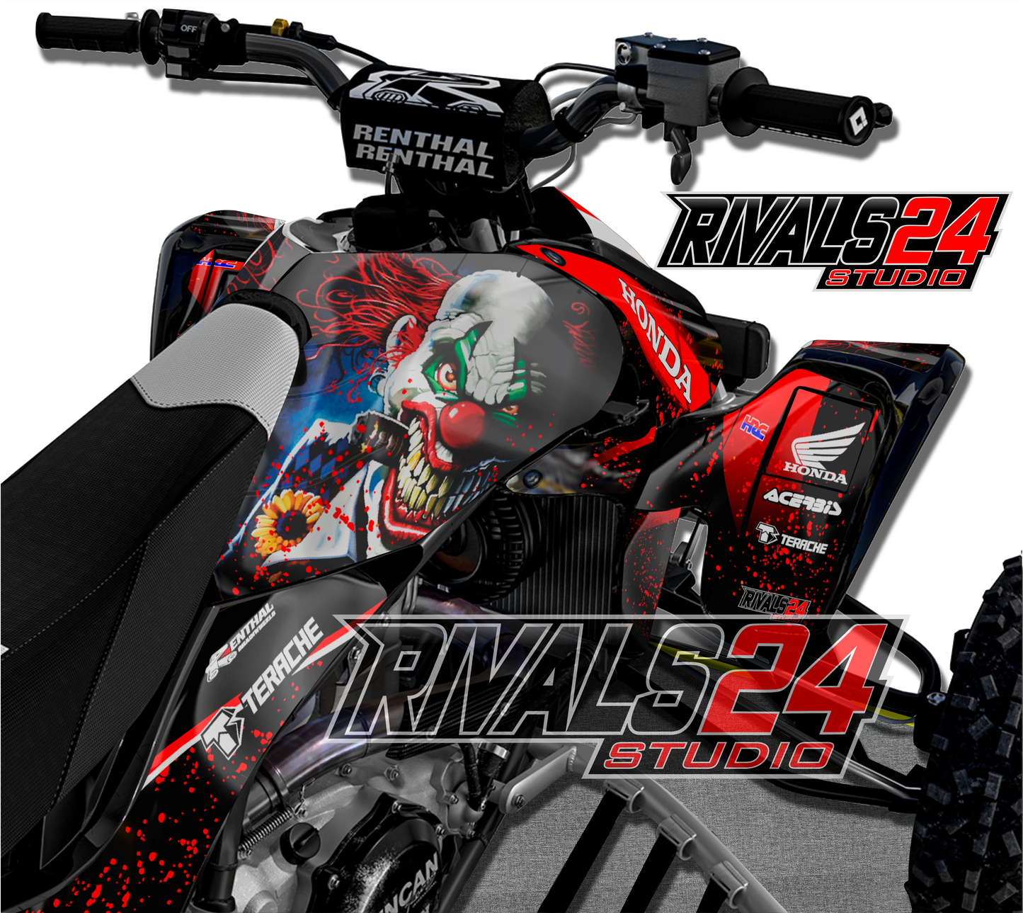 Honda TRX 450R 450ER graphics kit 2004 2005 2006 to 2014 decals