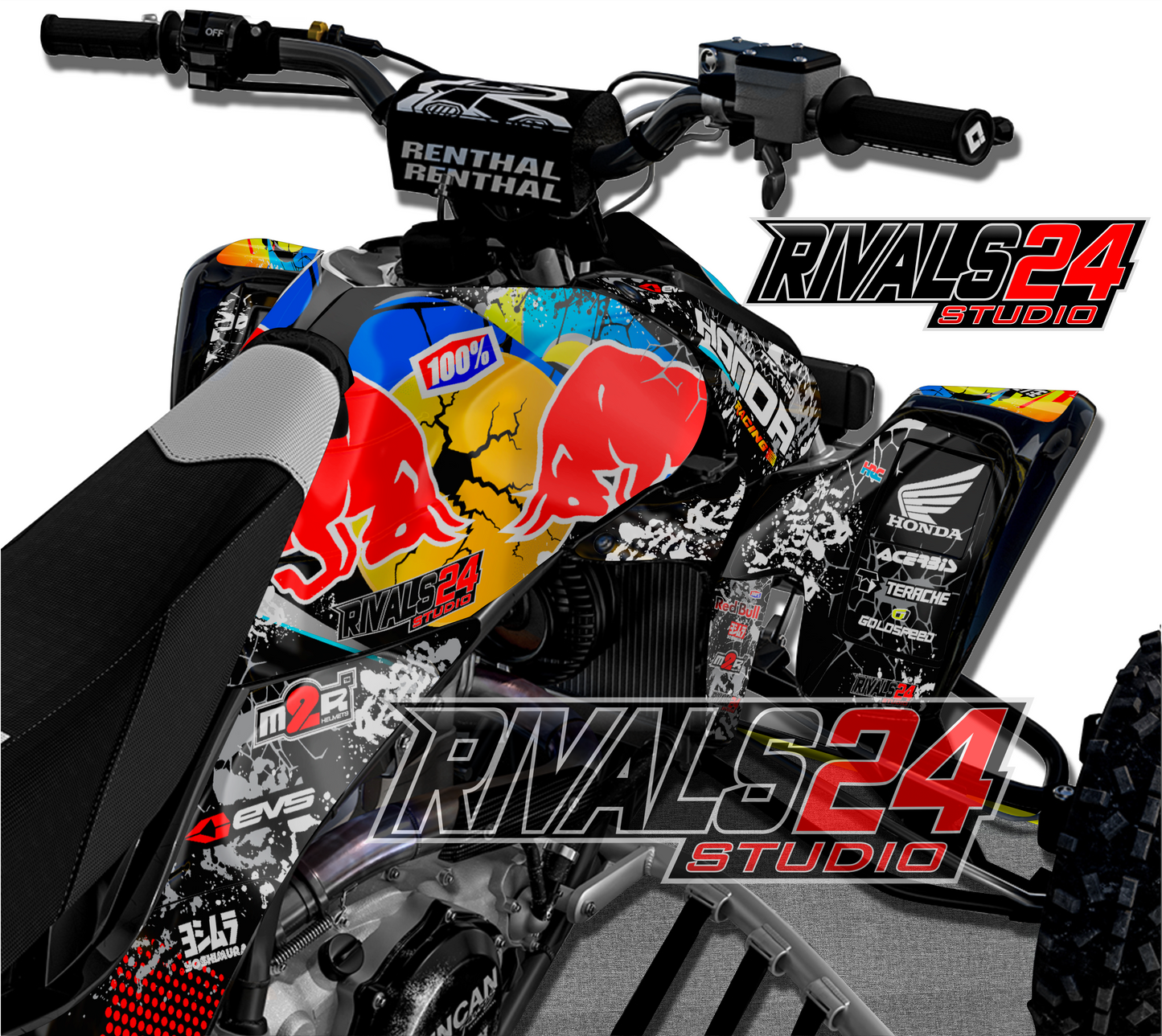 Honda TRX 450R 450ER graphics kit 2004 2005 2006 to 2014 decals