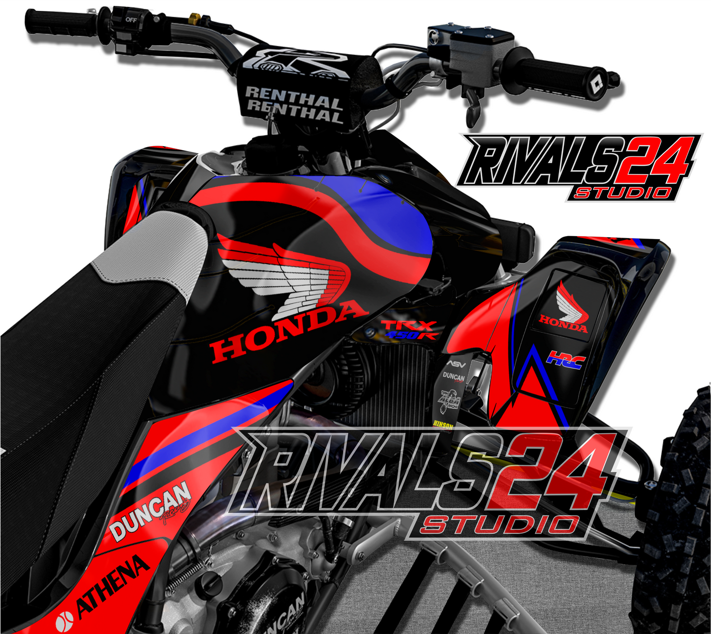 Honda TRX 450R 450ER graphics kit 2004 2005 2006 to 2014 decals