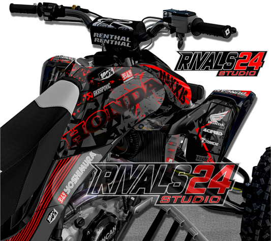 Honda TRX 450R 450ER graphics kit 2004 2005 2006 to 2014 decals