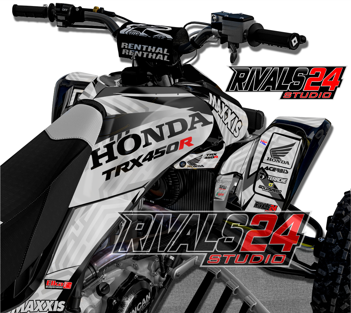 Honda TRX 450R 450ER graphics kit 2004 2005 2006 to 2014 decals
