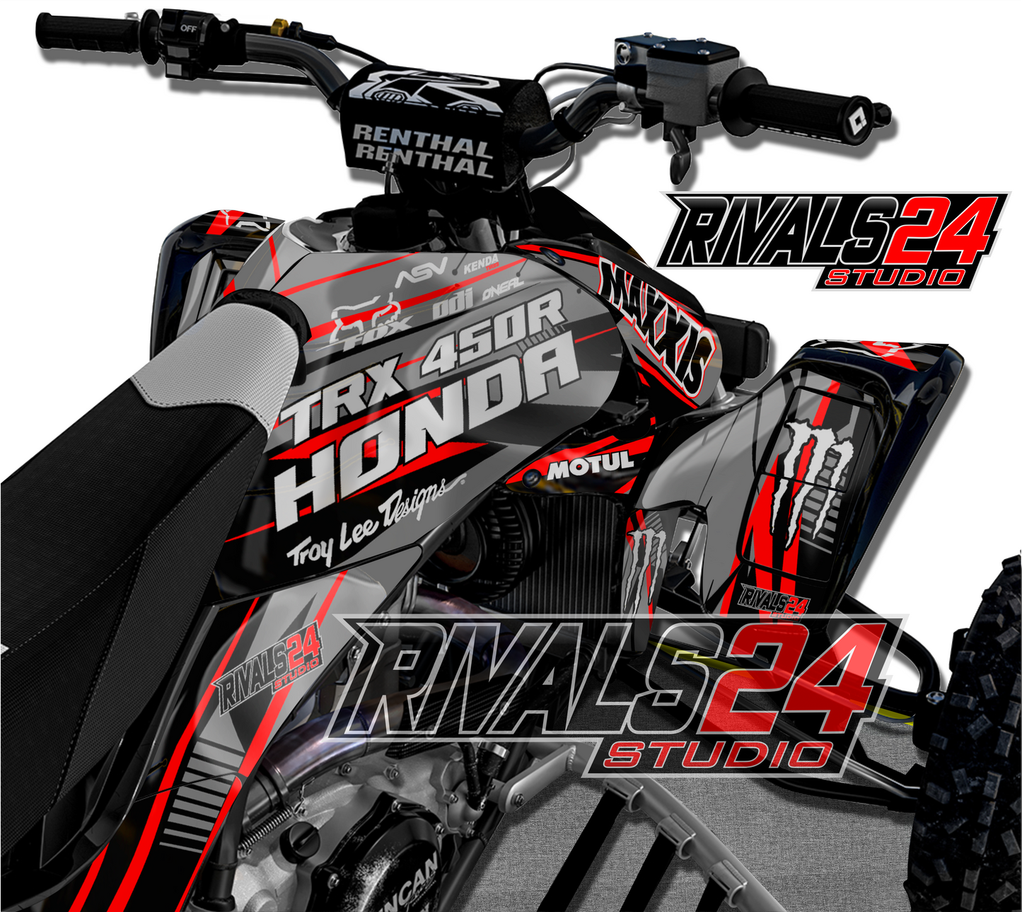 Honda TRX 450R 450ER graphics kit 2004 2005 2006 to 2014 decals