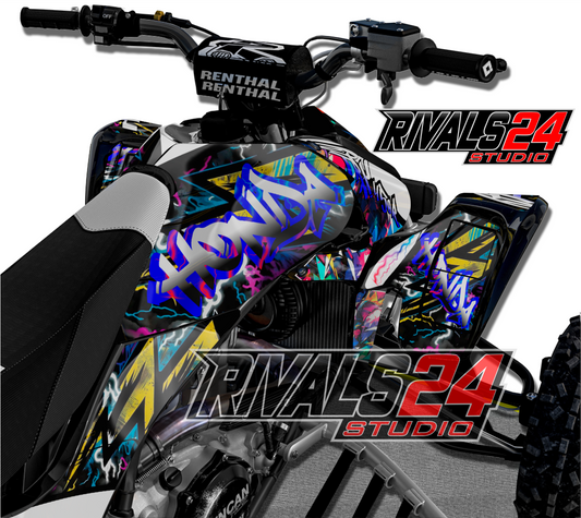 Honda TRX 450R 450ER graphics kit 2004 2005 2006 to 2014 decals