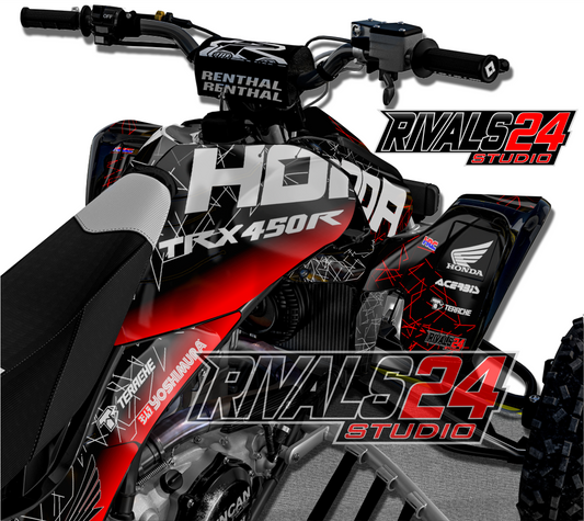 Honda TRX 450R 450ER graphics kit 2004 2005 2006 to 2014 decals