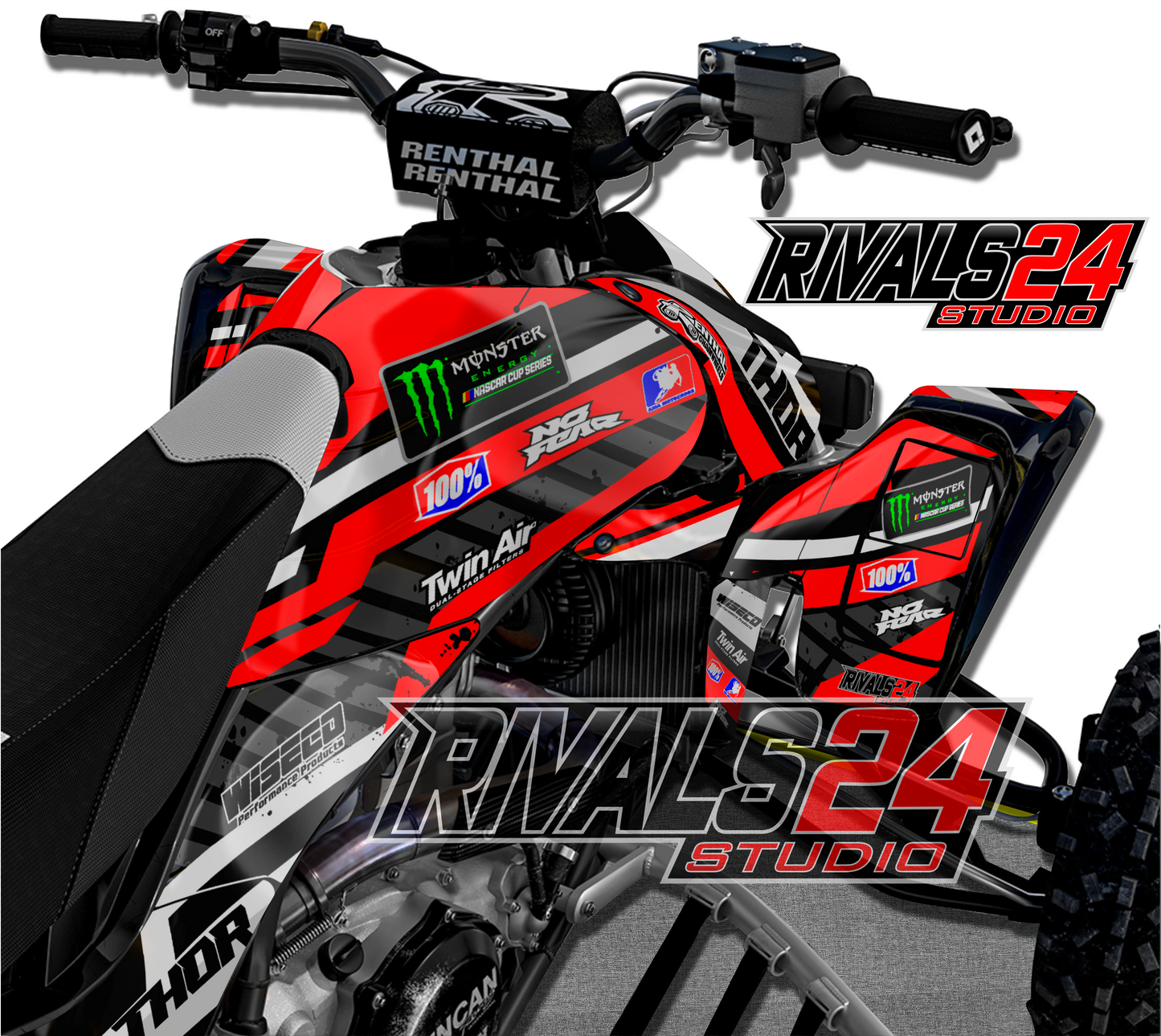 Honda TRX 450R 450ER graphics kit 2004 2005 2006 to 2014 decals