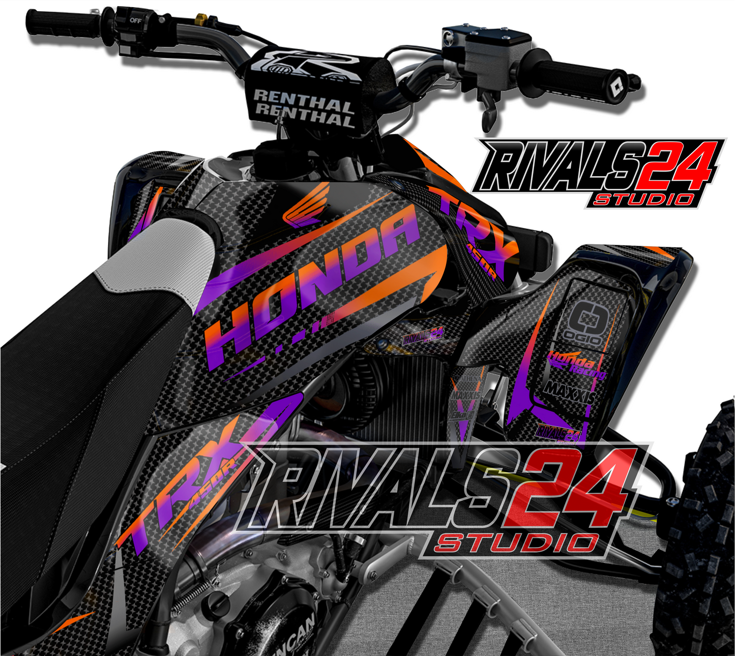 Honda TRX 450R 450ER graphics kit 2004 2005 2006 to 2014 decals