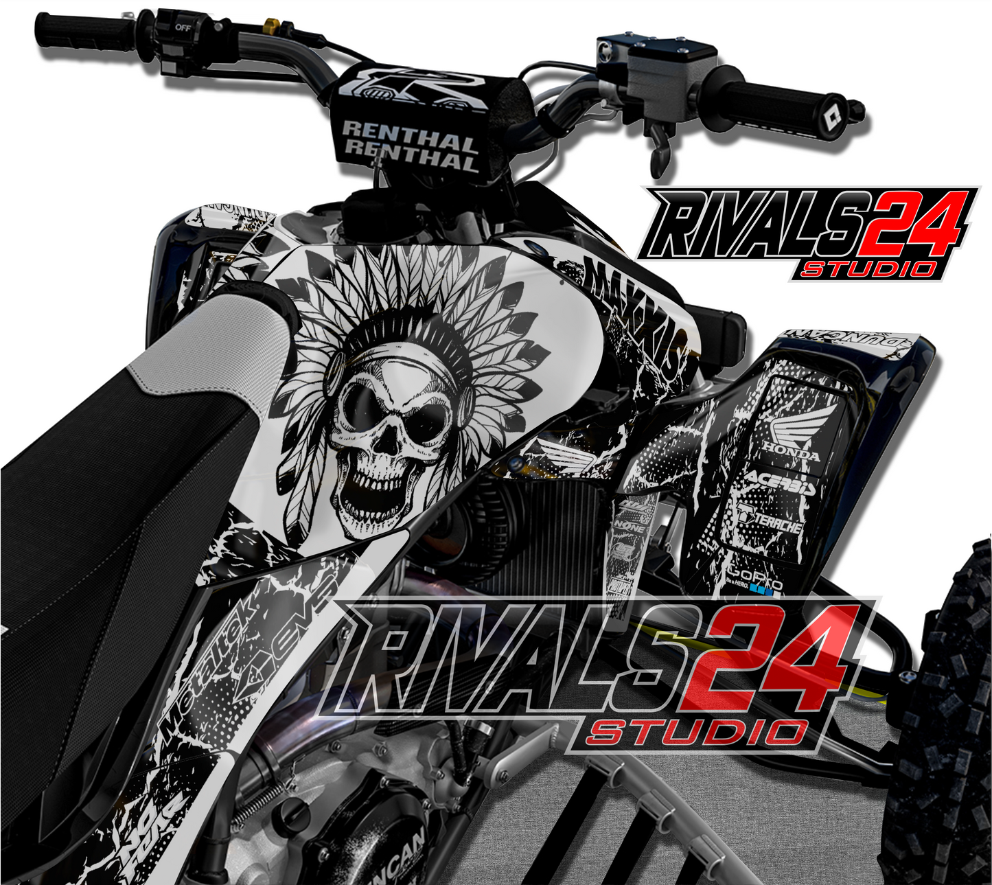 Honda TRX 450R 450ER graphics kit 2004 2005 2006 to 2014 decals