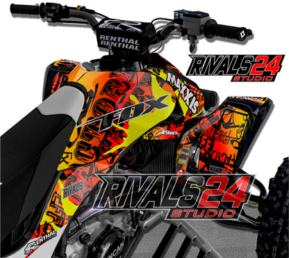 Honda TRX 450R 450ER graphics kit 2004 2005 2006 to 2014 decals