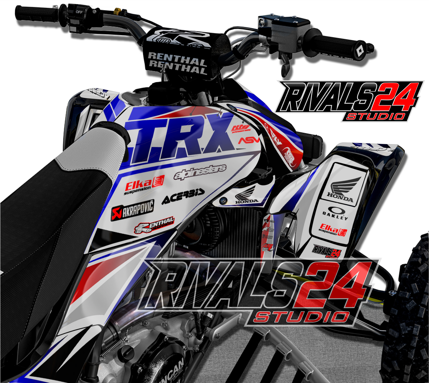 Honda TRX 450R 450ER graphics kit 2004 2005 2006 to 2014 decals