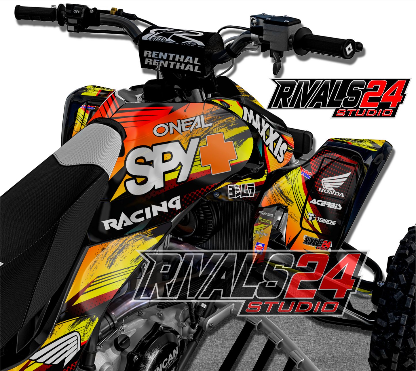 Honda TRX 450R 450ER graphics kit 2004 2005 2006 to 2014 decals