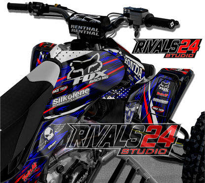 Honda TRX 450R 450ER graphics kit 2004 2005 2006 to 2014 decals