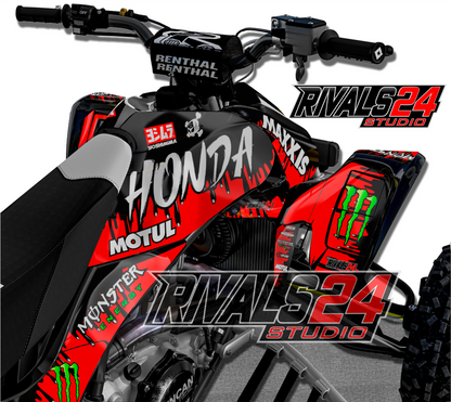 Honda TRX 450R 450ER graphics kit 2004 2005 2006 to 2014 decals