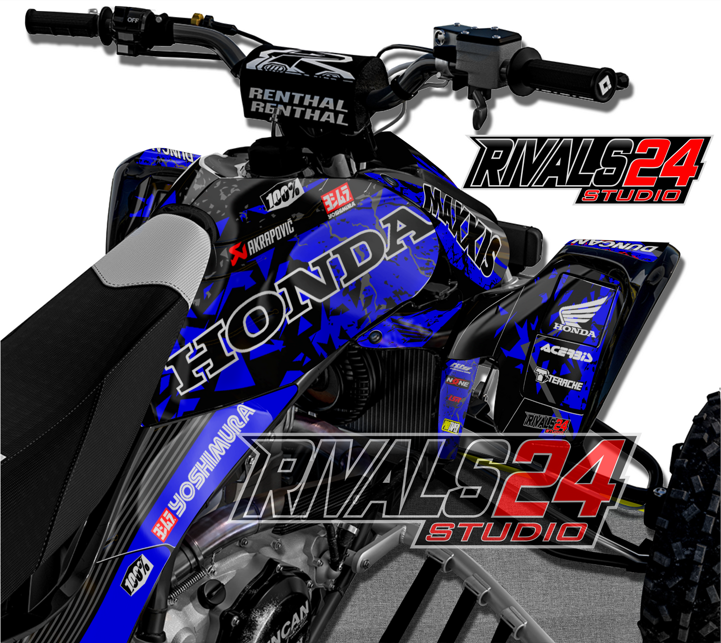 Honda TRX 450R 450ER graphics kit 2004 2005 2006 to 2014 decals