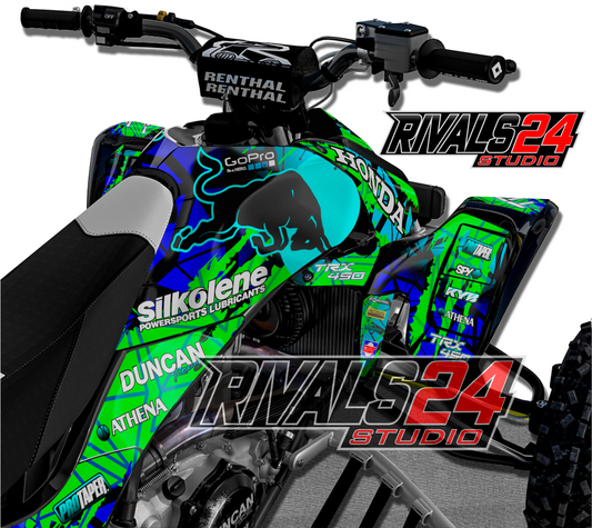Honda TRX 450R 450ER graphics kit 2004 2005 2006 to 2014 decals