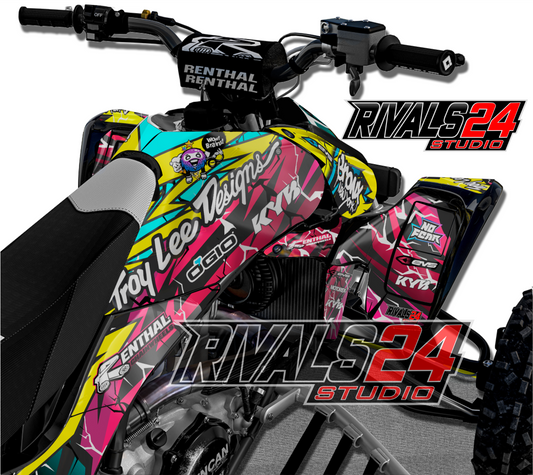 Honda TRX 450R 450ER graphics kit 2004 2005 2006 to 2014 decals