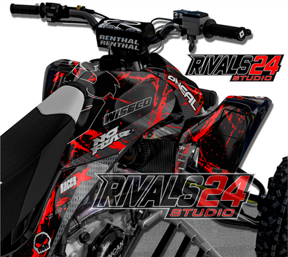 Honda TRX 450R 450ER graphics kit 2004 2005 2006 to 2014 decals