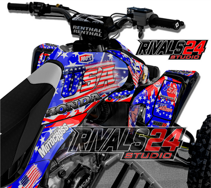Honda TRX 450R 450ER graphics kit 2004 2005 2006 to 2014 decals