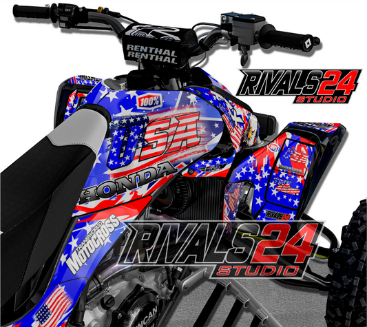 Honda TRX 450R 450ER graphics kit 2004 2005 2006 to 2014 decals