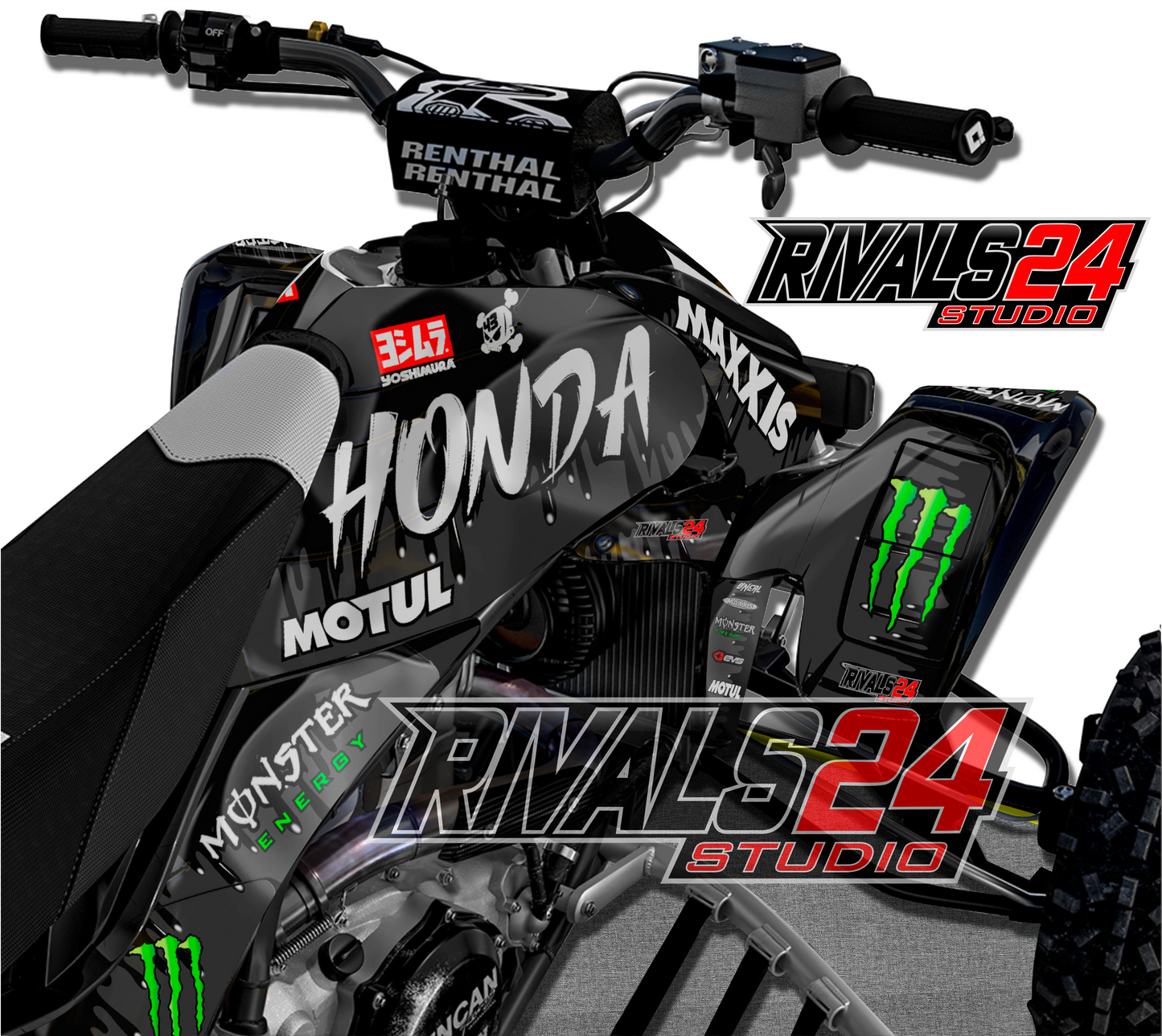 Honda TRX 450R 450ER graphics kit 2004 2005 2006 to 2014 decals