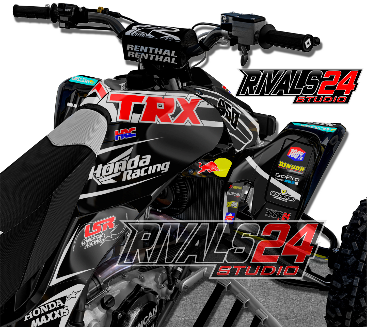 Honda TRX 450R 450ER graphics kit 2004 2005 2006 to 2014 decals
