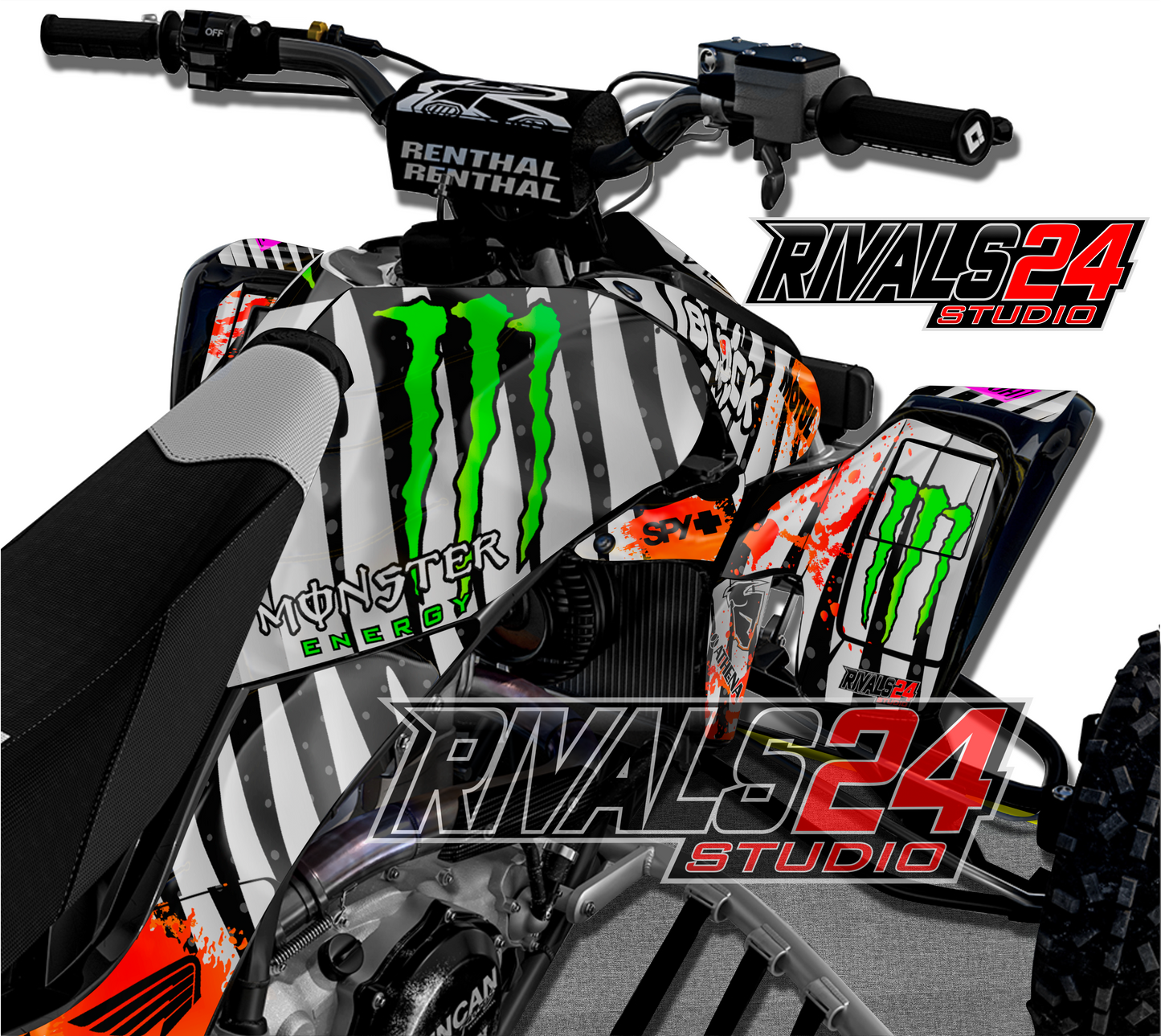 Honda TRX 450R 450ER graphics kit 2004 2005 2006 to 2014 decals