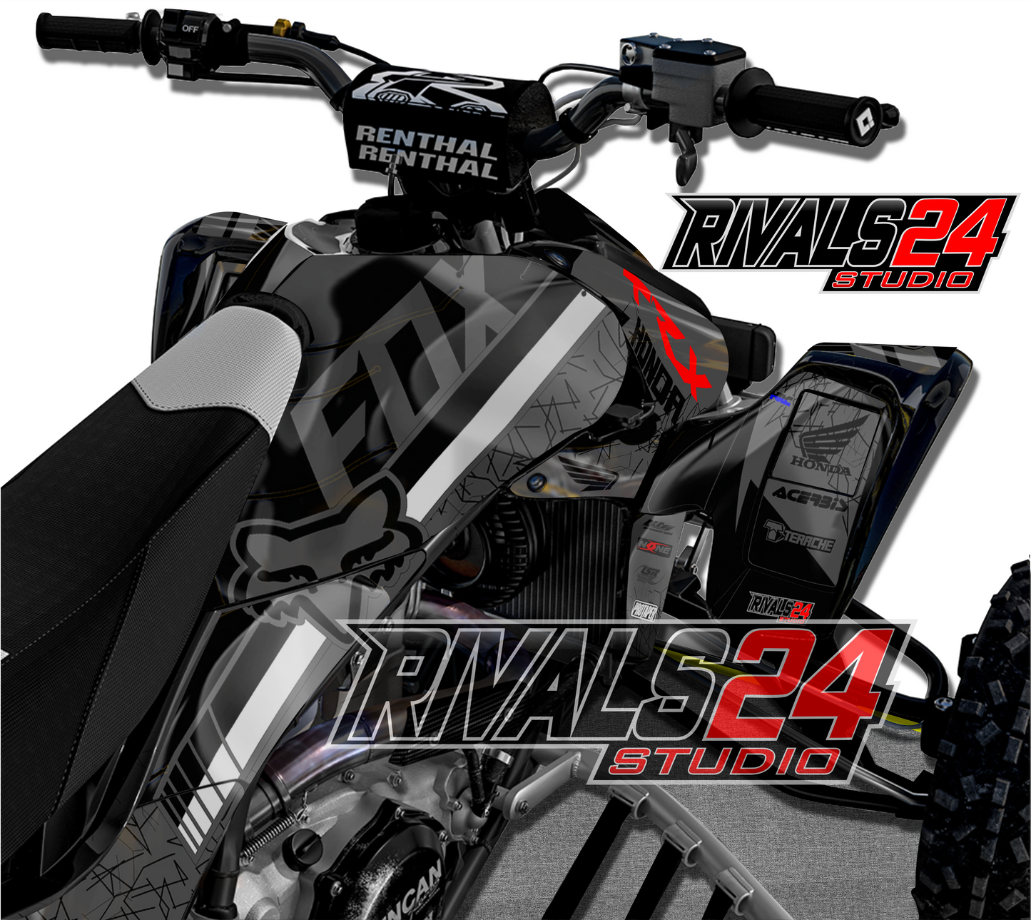 Honda TRX 450R 450ER graphics kit 2004 2005 2006 to 2014 decals