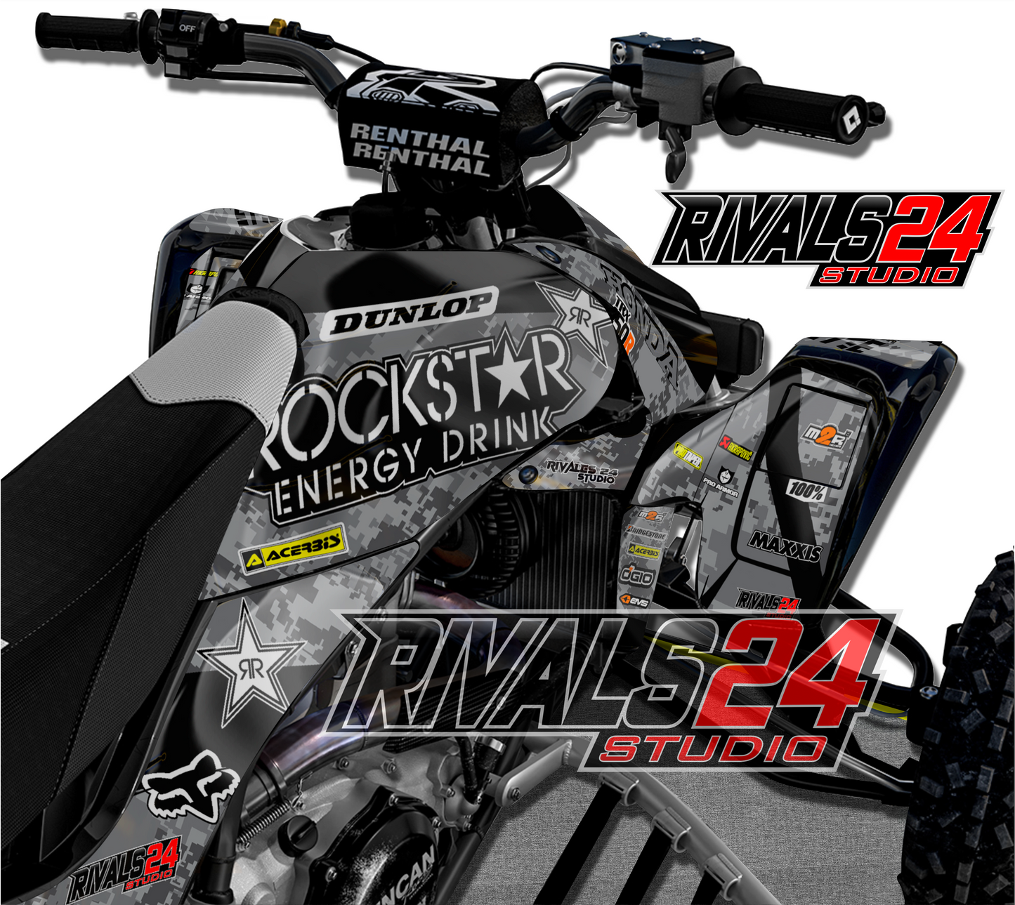 Honda TRX 450R 450ER graphics kit 2004 2005 2006 to 2014 decals