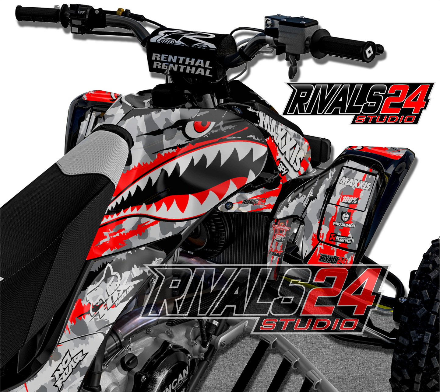 Honda TRX 450R 450ER graphics kit 2004 2005 2006 to 2014 decals