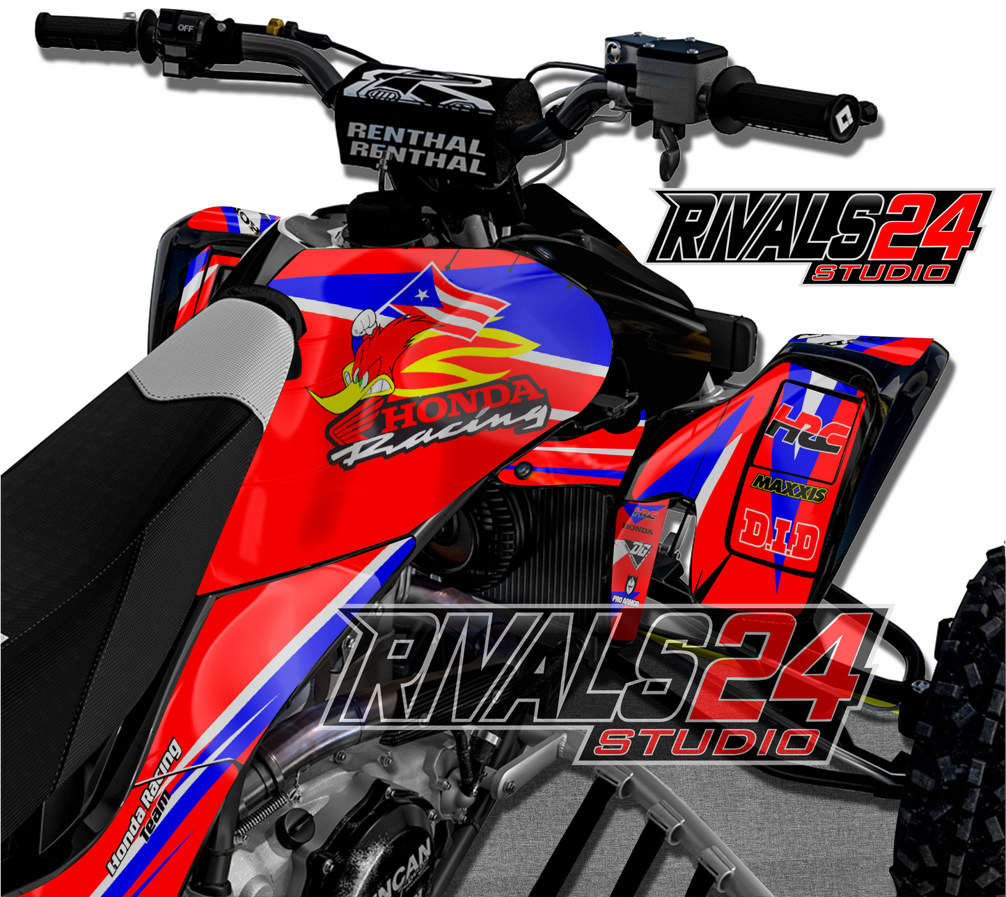 Honda TRX 450R 450ER graphics kit 2004 2005 2006 to 2014 decals