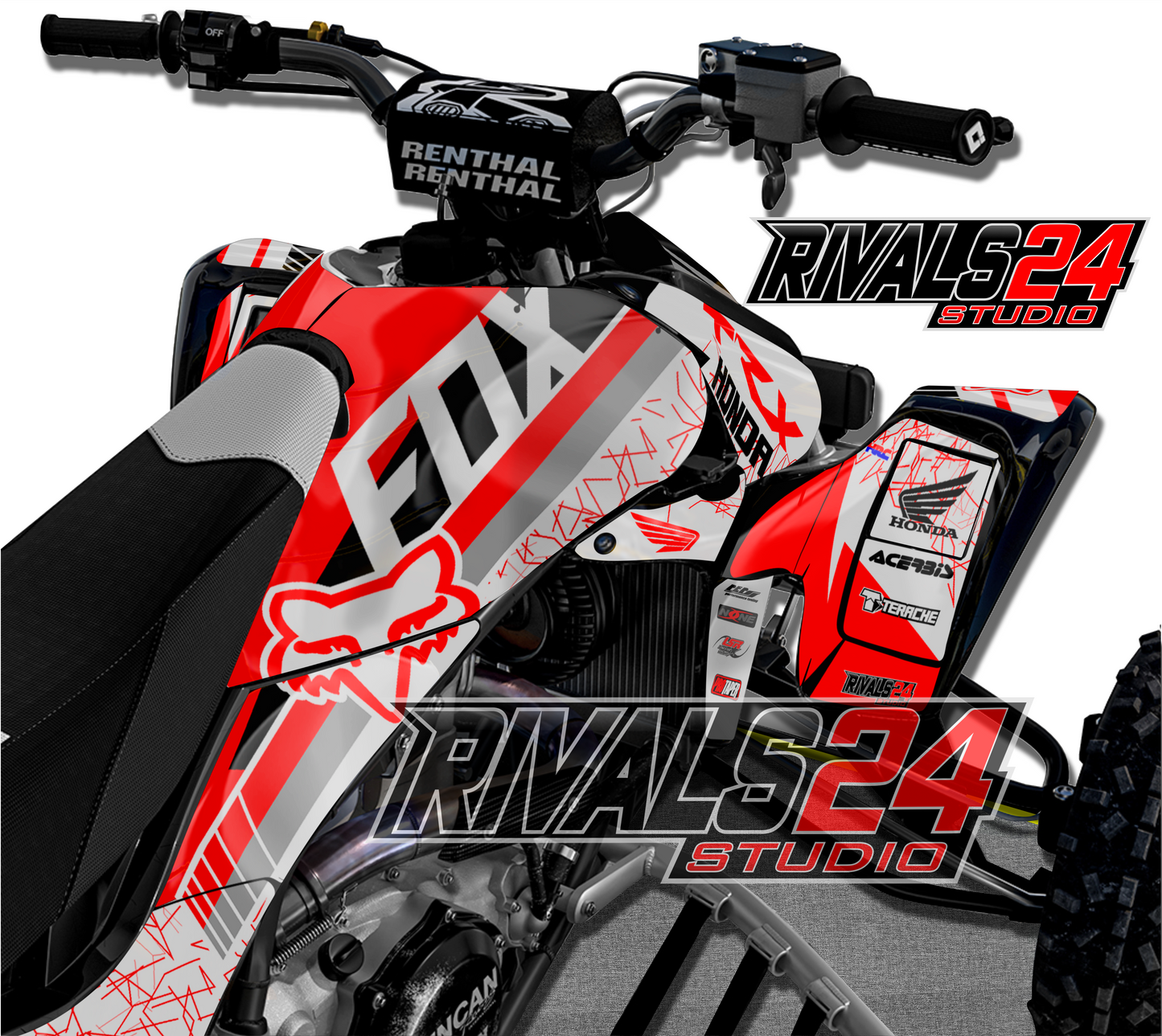 Honda TRX 450R 450ER graphics kit 2004 2005 2006 to 2014 decals