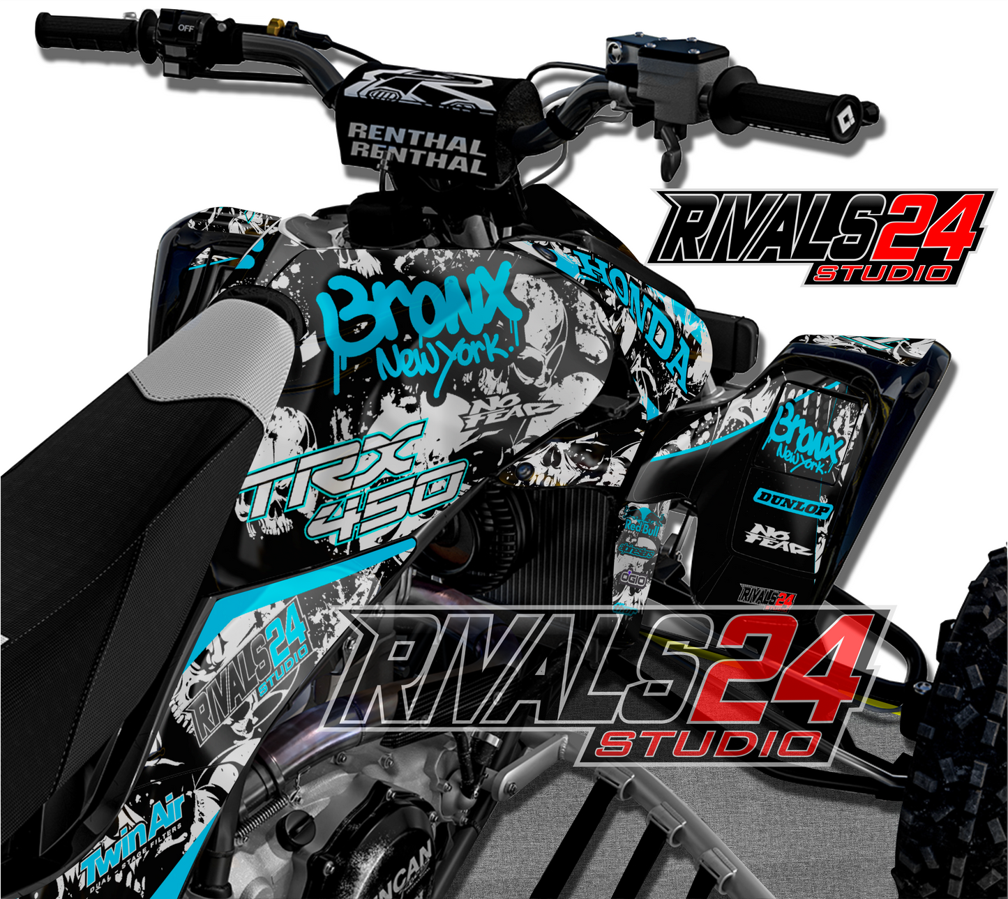 Honda TRX 450R 450ER graphics kit 2004 2005 2006 to 2014 decals