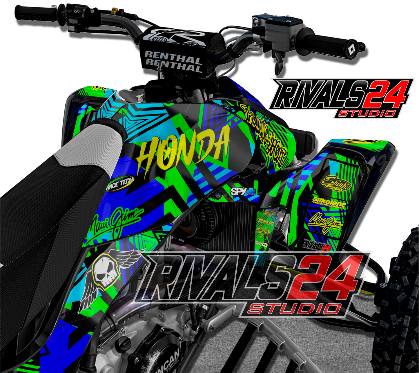 Honda TRX 450R 450ER graphics kit 2004 2005 2006 to 2014 decals