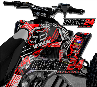 Honda TRX 450R 450ER graphics kit 2004 2005 2006 to 2014 decals