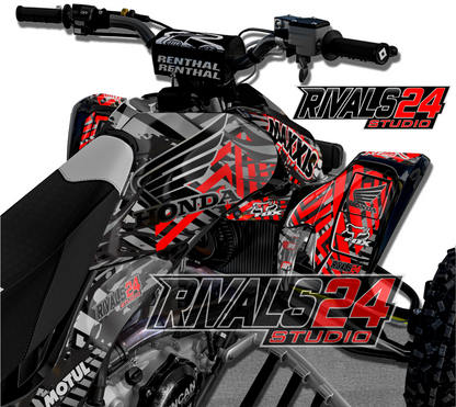 Honda TRX 450R 450ER graphics kit 2004 2005 2006 to 2014 decals