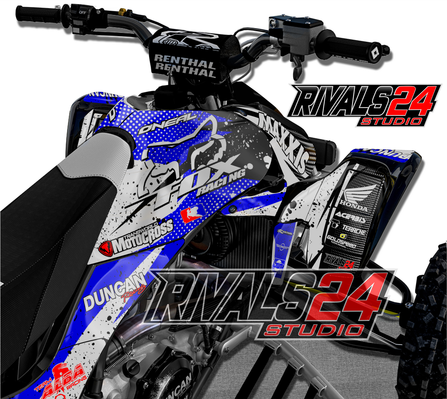 Honda TRX 450R 450ER graphics kit 2004 2005 2006 to 2014 decals